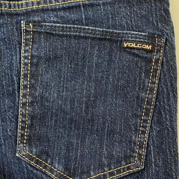 Volcom Women's size 30 2 x 4 Skinny Blue Denim Jeans Dark Wash 30 x 30 - Picture 8 of 12